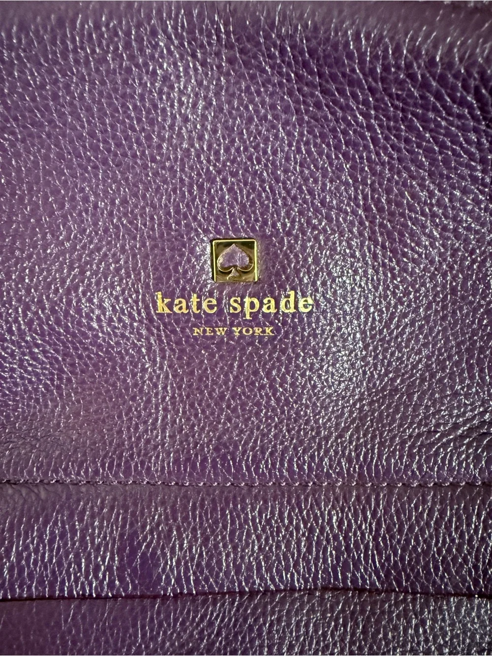 kate spade Deep Purple Pebbled Leather Crossbody Bag